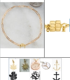 Bracelet with charms set