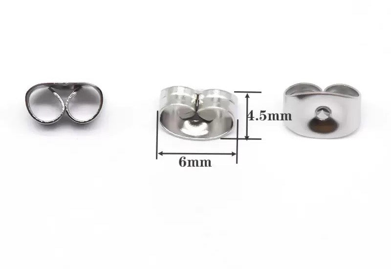 Stainless steel earrings backs