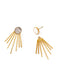 Caroline Mother of Pearl Stud & Fringe Earrings