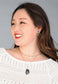 Caroline Stud & Fringe Earrings in Midnight