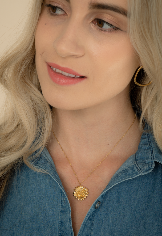 Golden Sunflower Necklace