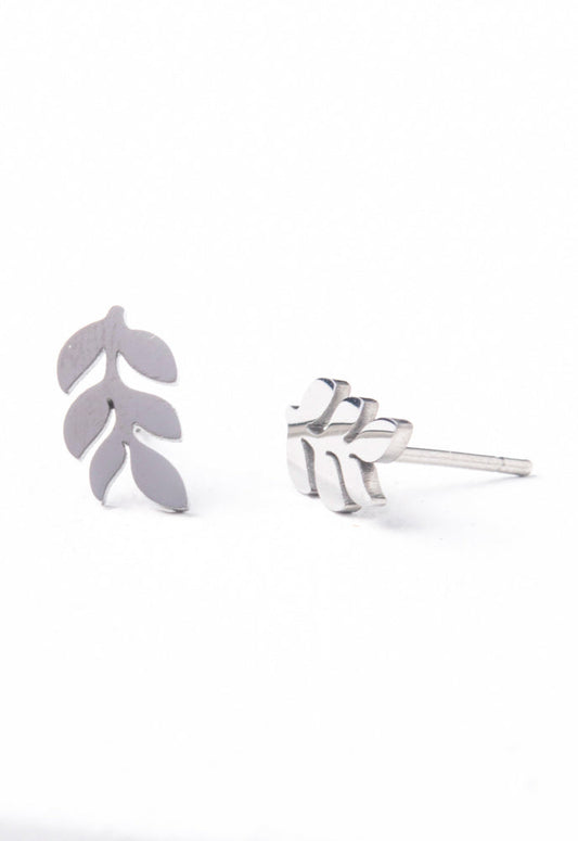 Rowen Leaf Stud Earrings