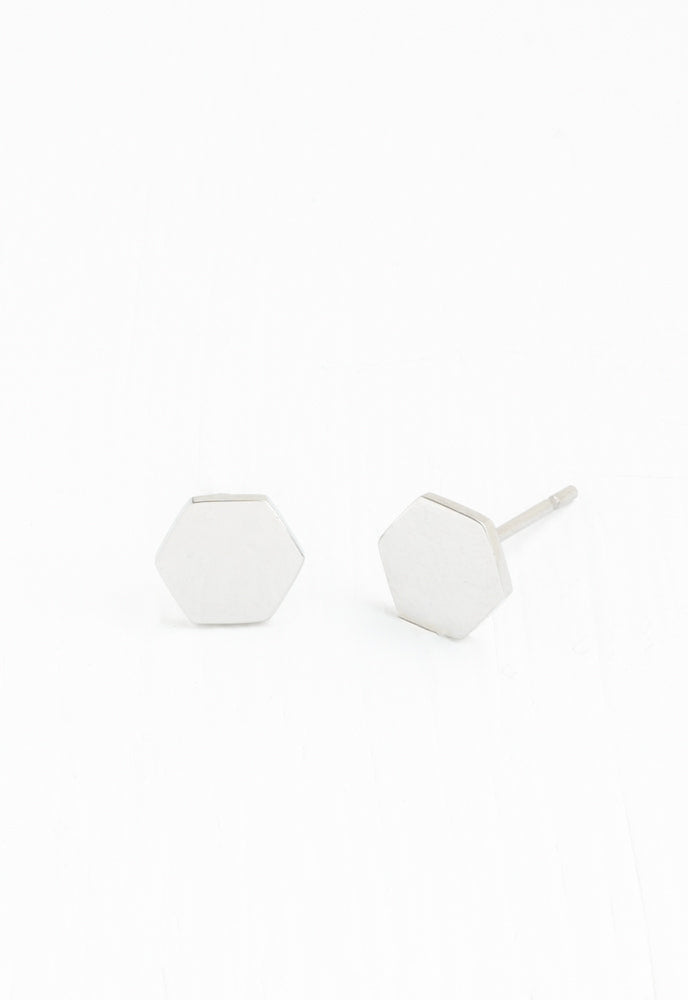 Honeycomb Silver Studs