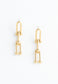 U Link Chain Earrings in Gold