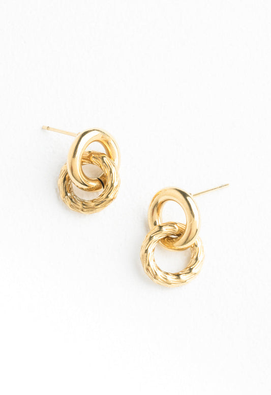 Bound Together Earrings in Gold