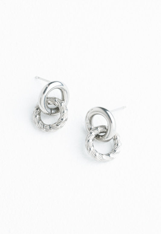 Bound Together Earrings in Silver