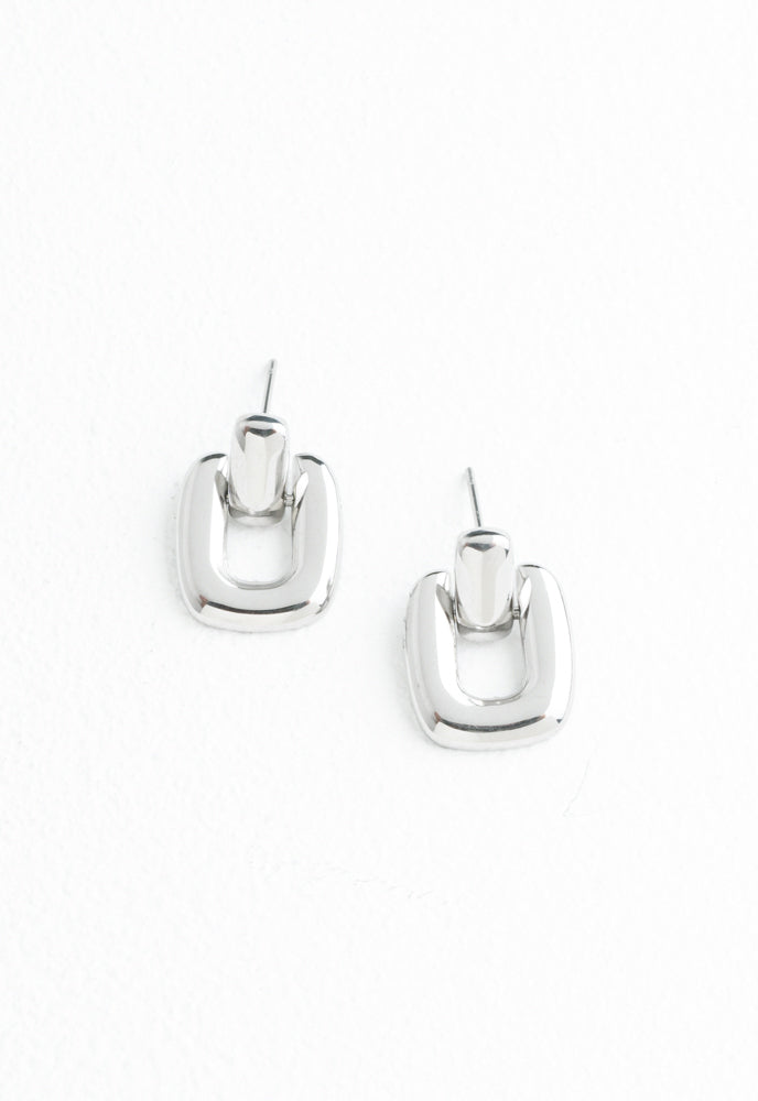 Buckled Up Silver Earrings -OUR