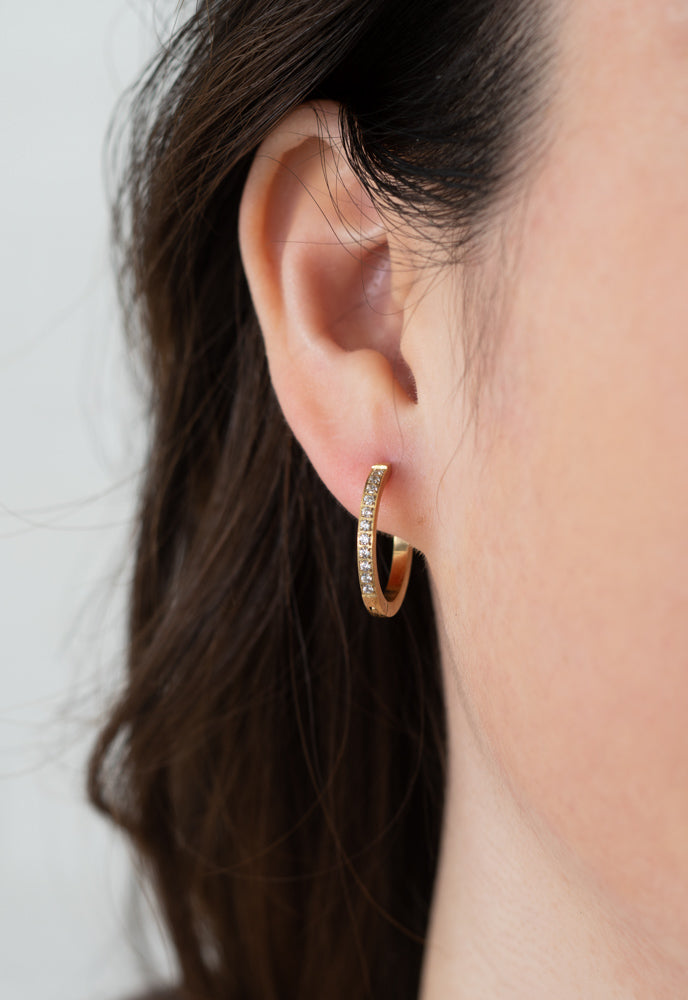 Eternity Hoops in Gold