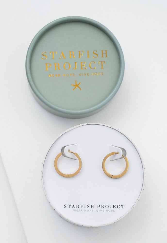 Eternity Hoops in Gold