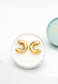 Bold & Bright Puff C Hoop Earrings in Gold