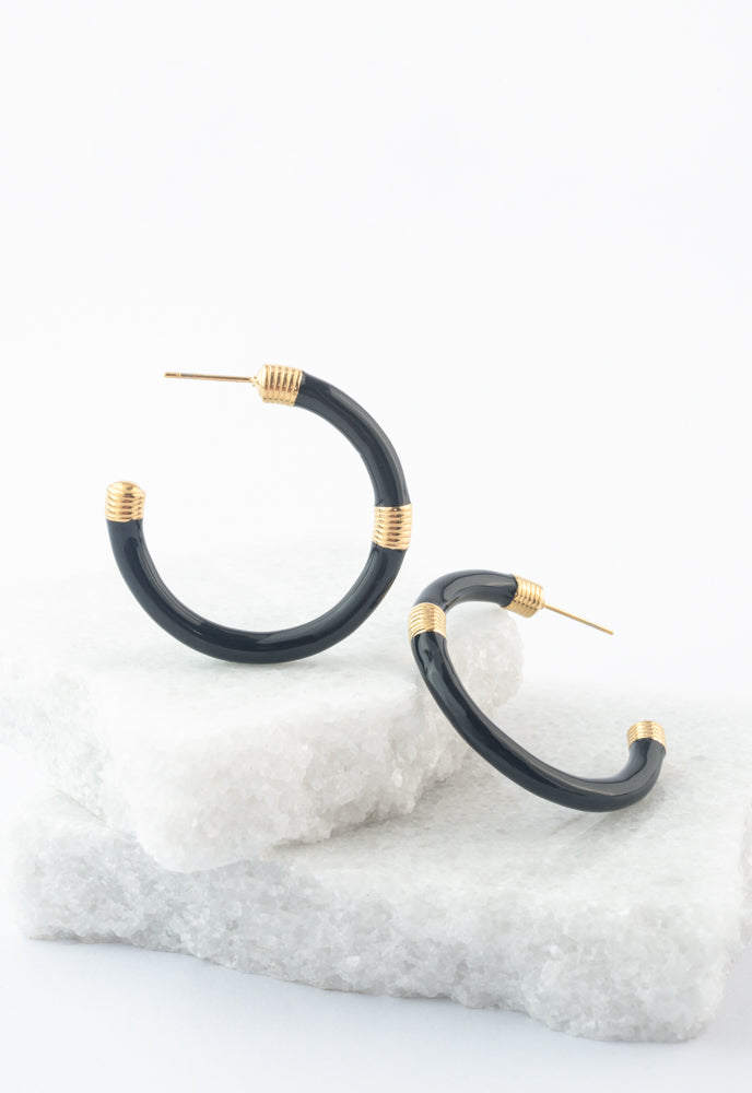Radiate Hope Hoops in Black
