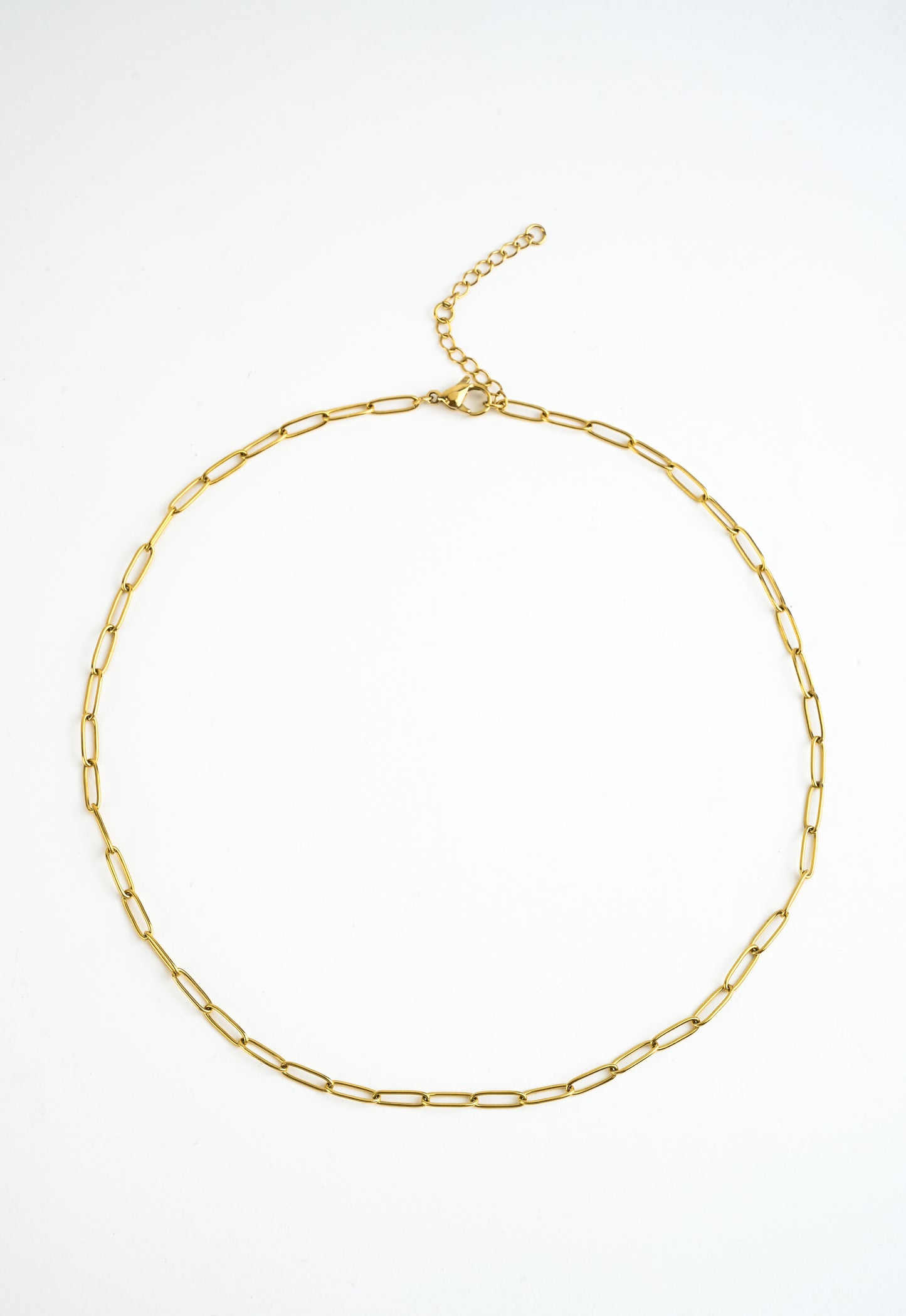 Necklace use 12*4mm paperclip chain