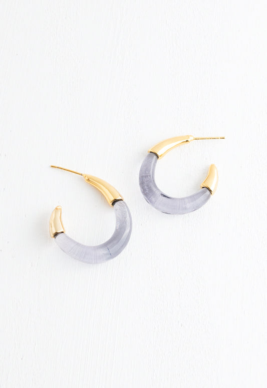 Golden Lilac Resin Hoops