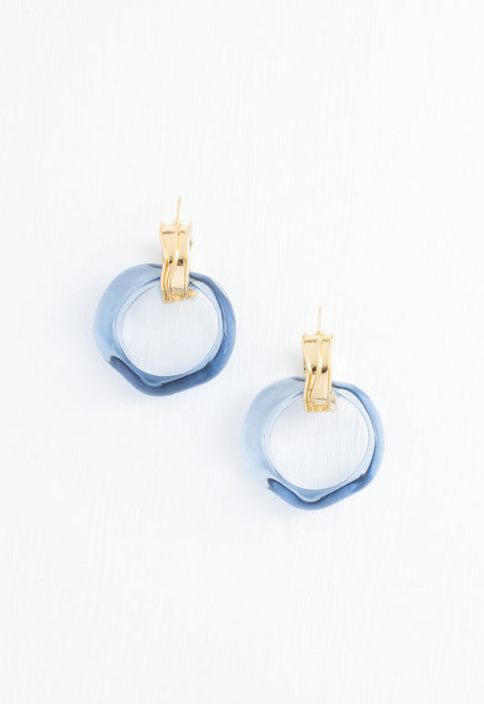 All You’ll Ever Need Hoops in translucent sky blue