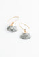 Fan Drop Earrings in Charcoal