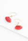 Fan Drop Earrings in Crimson