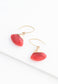 Fan Drop Earrings in Crimson