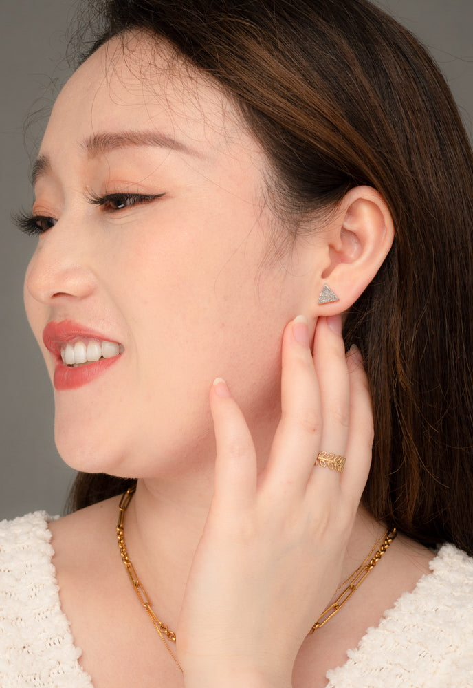Gemini Druzy Studs in Gold