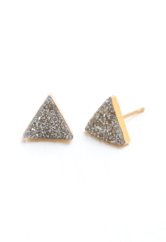 Gemini Druzy Studs in Gold