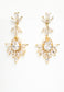 Golden Chandelier Zircon Earrings