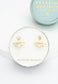 Shine Together 2pc Marquise Cut Zircon and Gold Ear Jacket Earrings