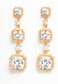 Forever Cushion-Cut Gold Drop Earrings