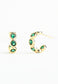 Jubilee Emerald Green Hoop Earrings