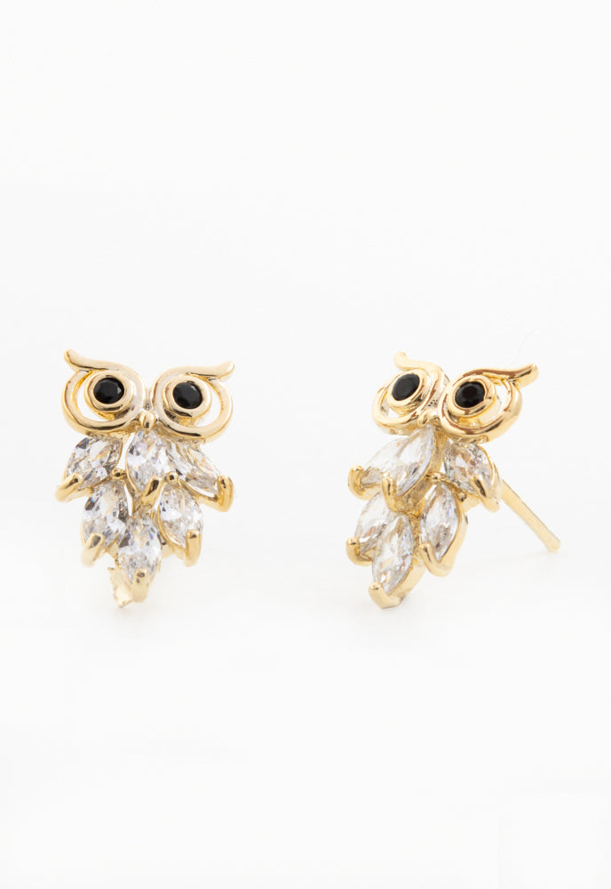 Owl Zircon Studs