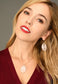 Radiant Light Crystal Earrings in Ivory