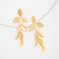 Golden Cascade Leaf Earrings
