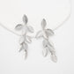 Cascade Leaf Earrings in Platinum