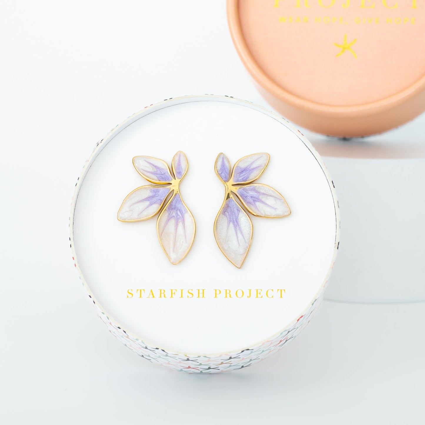 Flourish Lavender Leaf Earrings