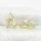 Poised Petal Earrings in Mint