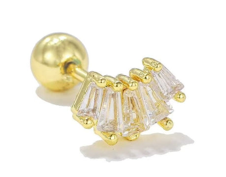 Five zircon studs
