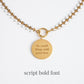 Engravable Round Pendant on Seeds of Hope Chain in Ivory
