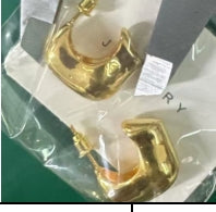 22mm C-type brass earrings