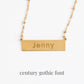 Engravable Gold Bar Necklace