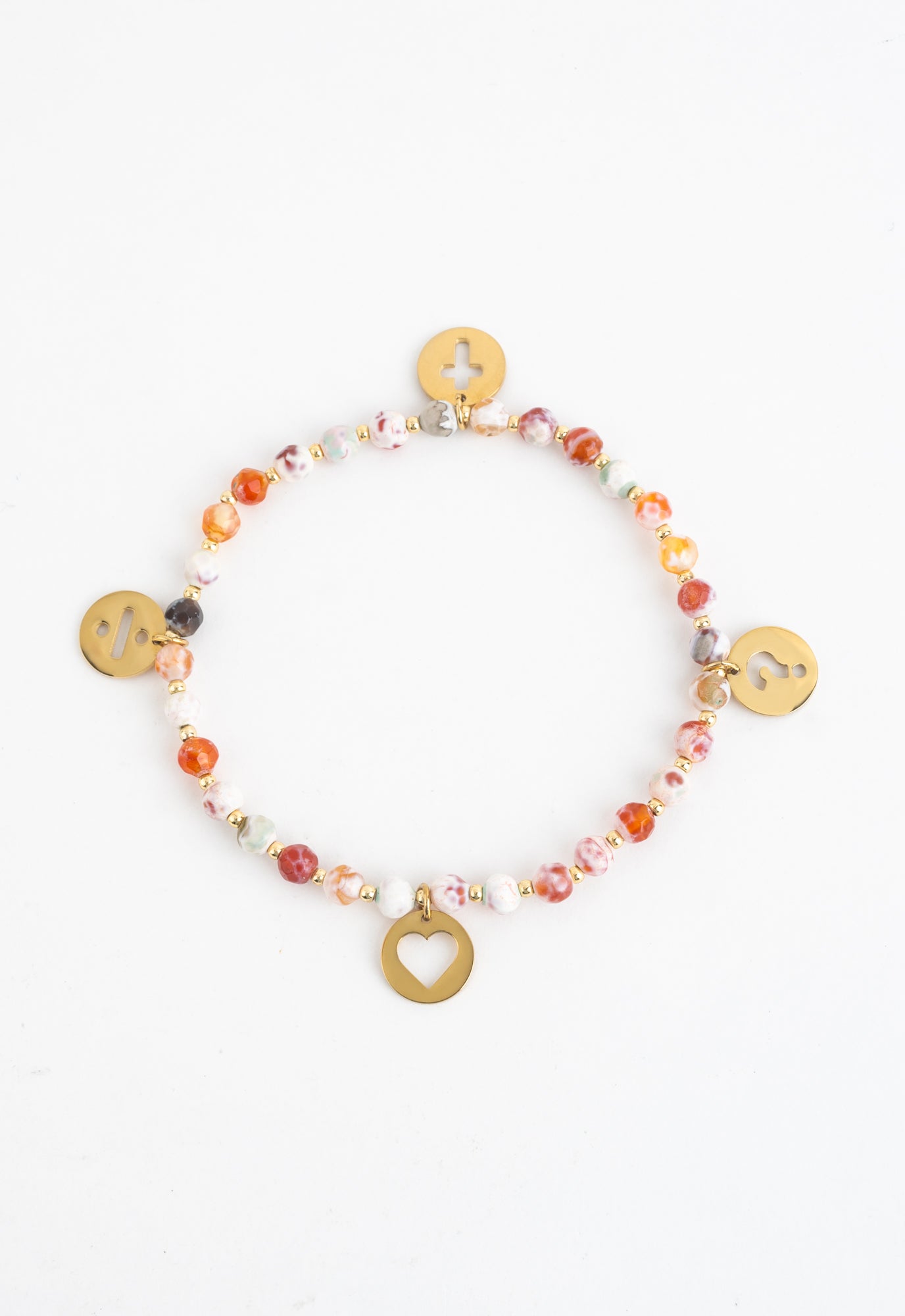 Stone bracelet with four-symbols