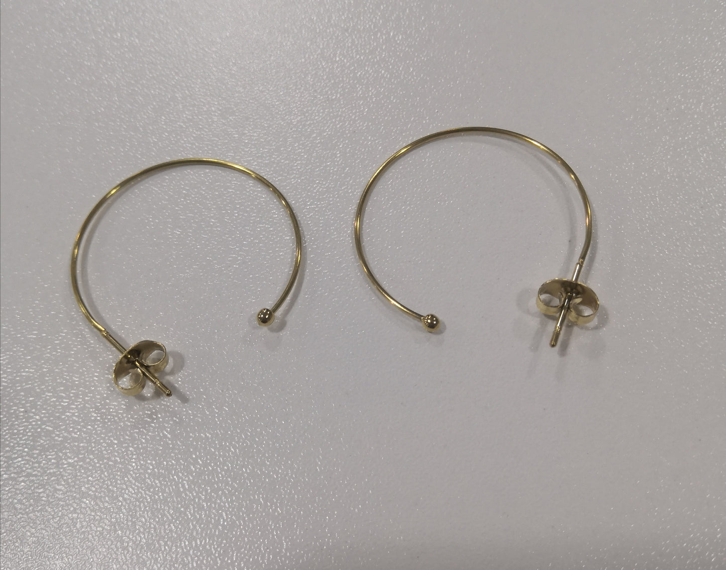 hoops closed, gold (25mm)