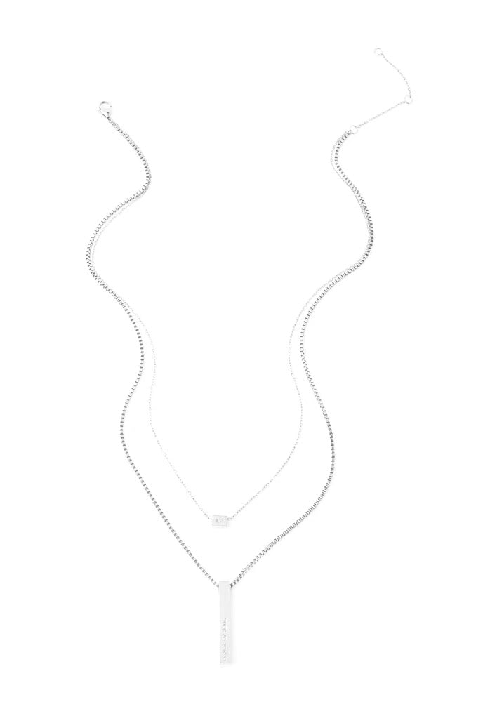 Double necklace-silver