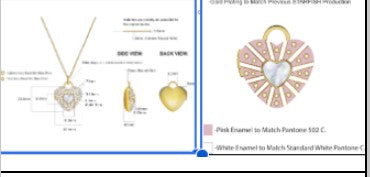Enamel Locket Pendant Necklace-A