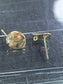 Earring post hammered with loop