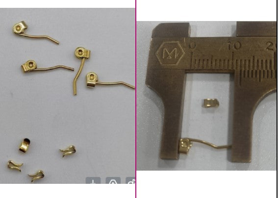 Two piece hinged earring clasp （12 mm）