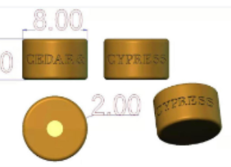 Round logo bead tag