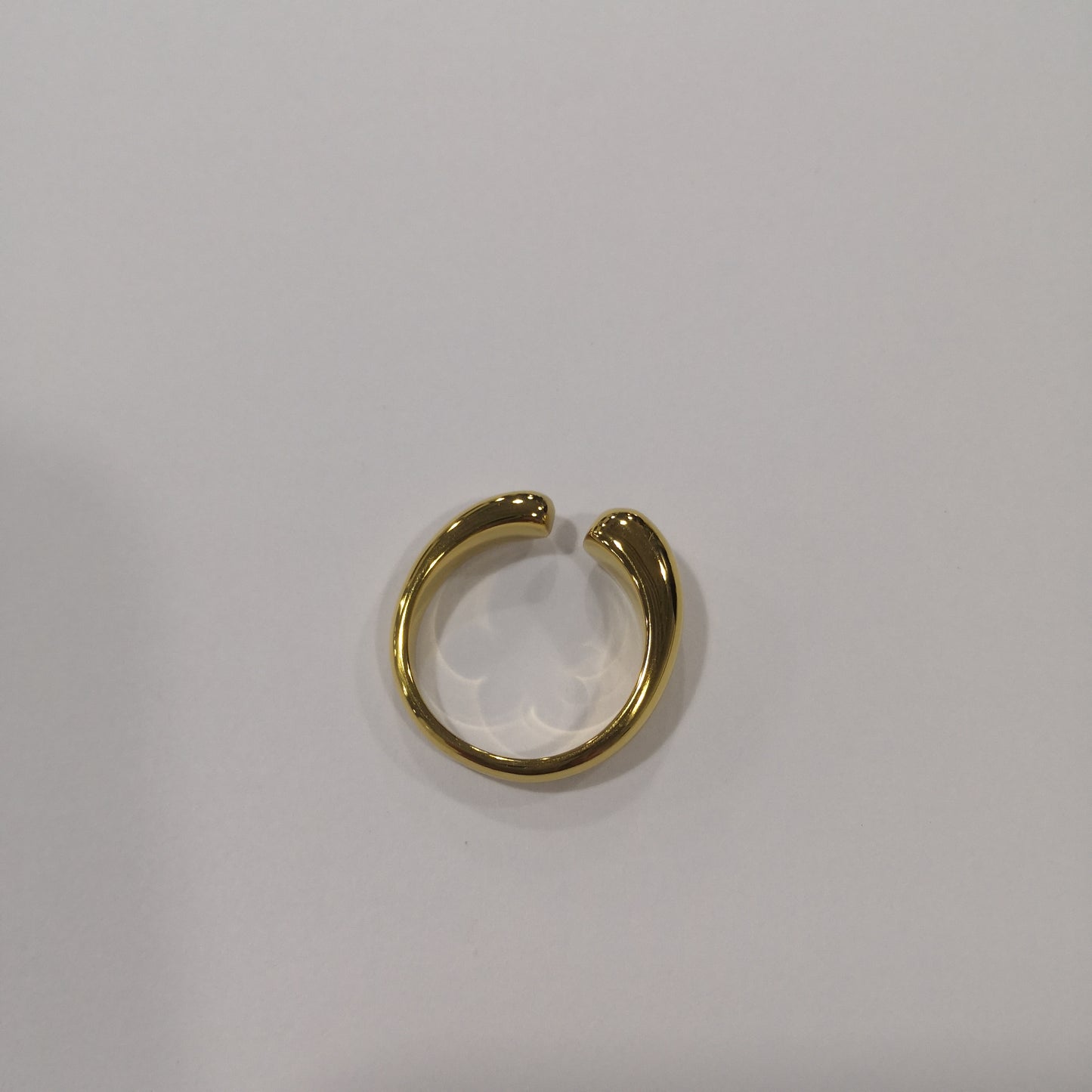 Adjustable gold plated ring