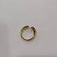 Adjustable gold plated ring