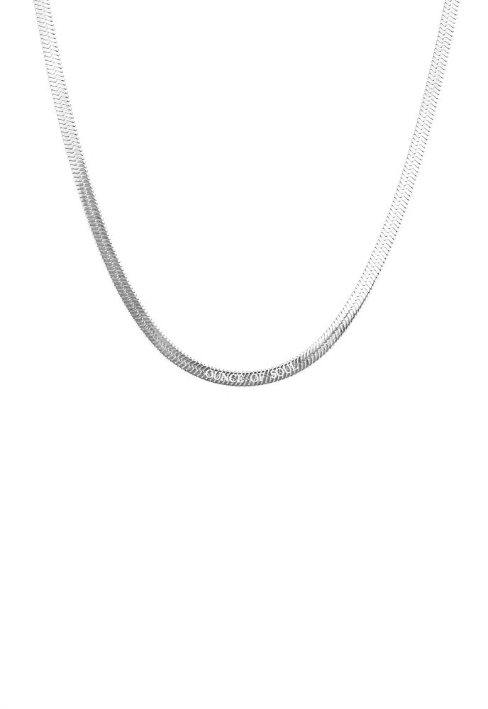 Herringbone necklace-silver