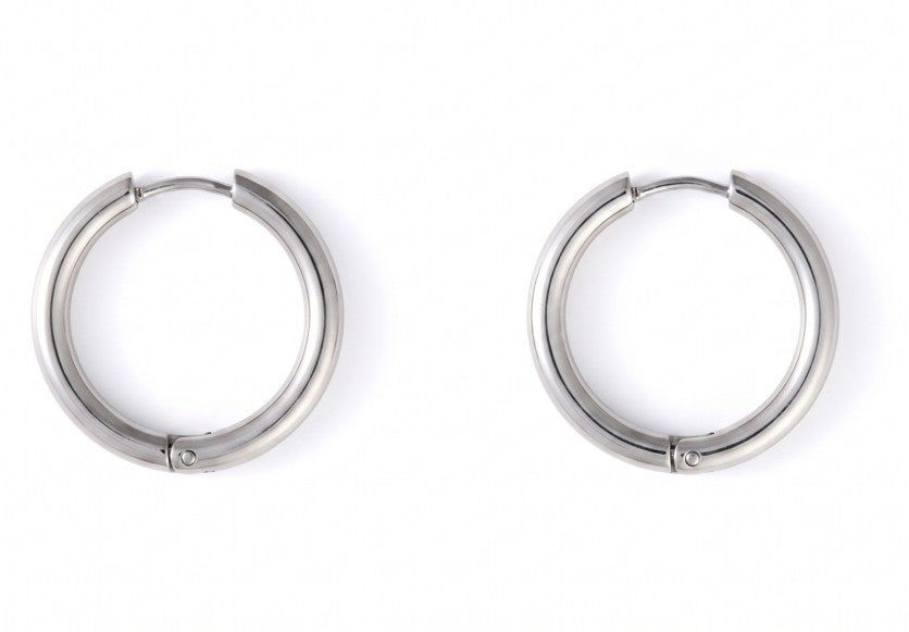 16*3mm Hoops- silver