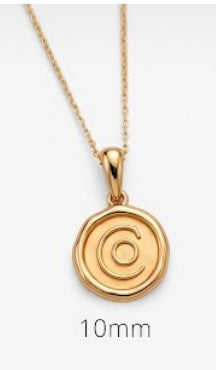 10mm pendant on a simple chain necklace