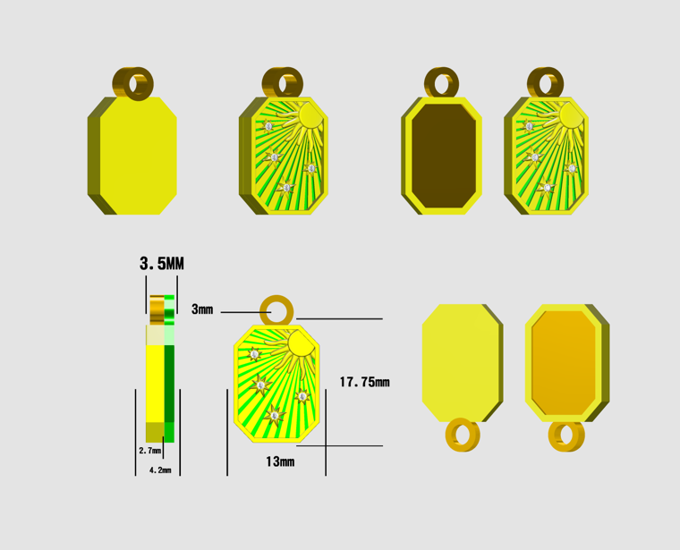 ND6567-Sun and Stars Pendant